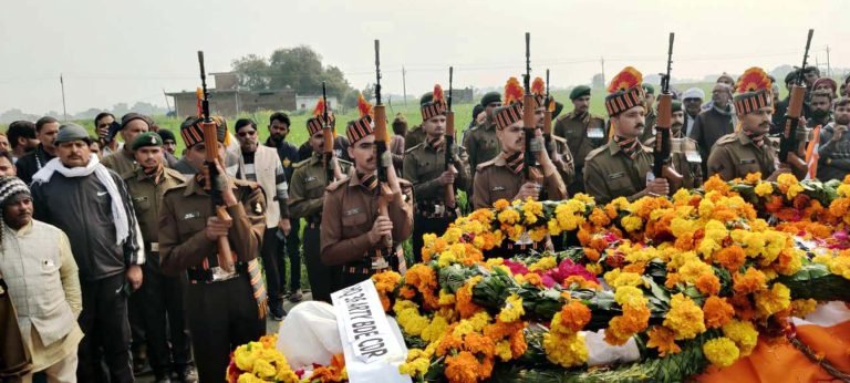 भिण्ड के लाल शैलेन्द्र सिंह को सैन्य सम्मान के साथ दी अंतिम विदाई