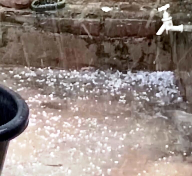 दूसरे दिन जिले के कई गांवों में बारिश के साथ गिरे ओले