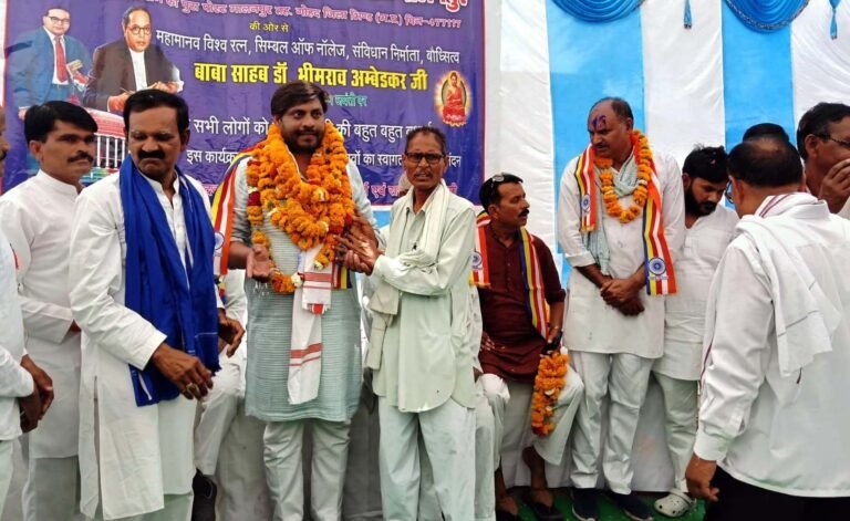 रविदास आश्रम मालनपुर में बाबा साहब की जयंती मनाई, जनप्रतिनिधियों ने किया नमन