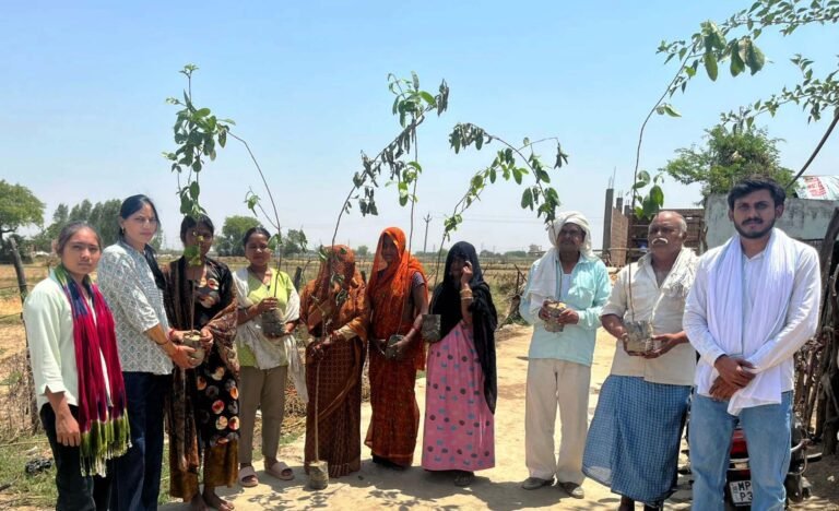 मालनपुर क्षेत्र में सजग कार्यक्रम के तहत तीन गांव में लगाए गए 150 पौधे
