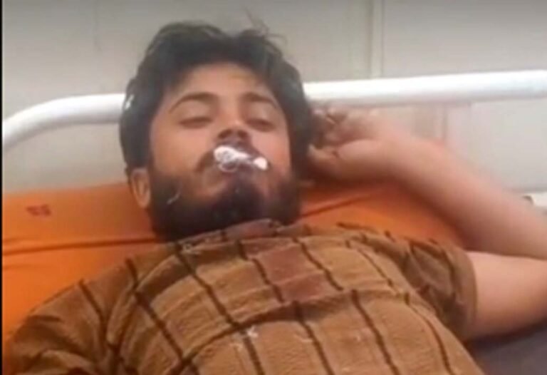 युवक ने सती माता मन्दिर पर चढ़ाई जीभ