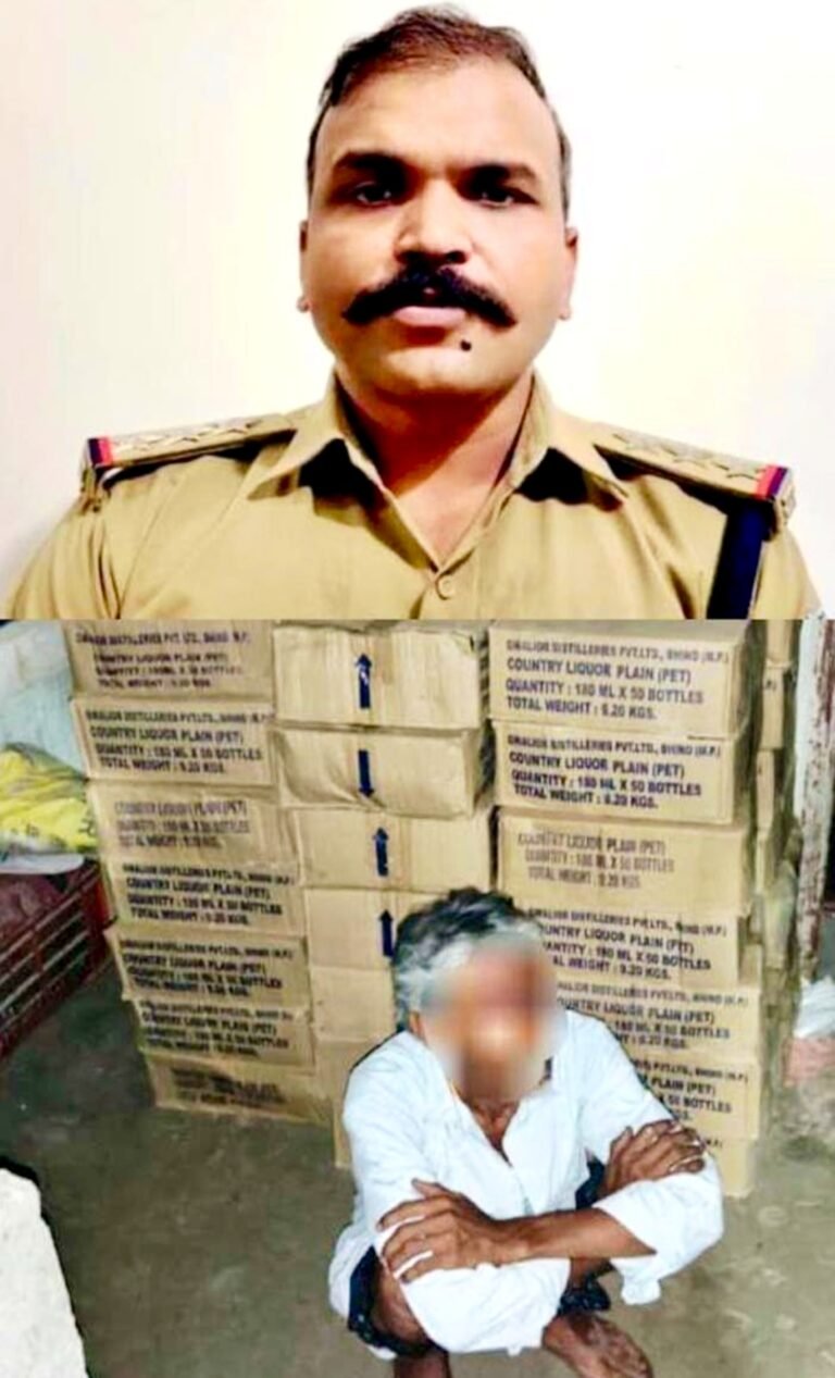 43 पेटी अवैध शराब के साथ तस्कर गिरफ्तार, मामला दर्ज